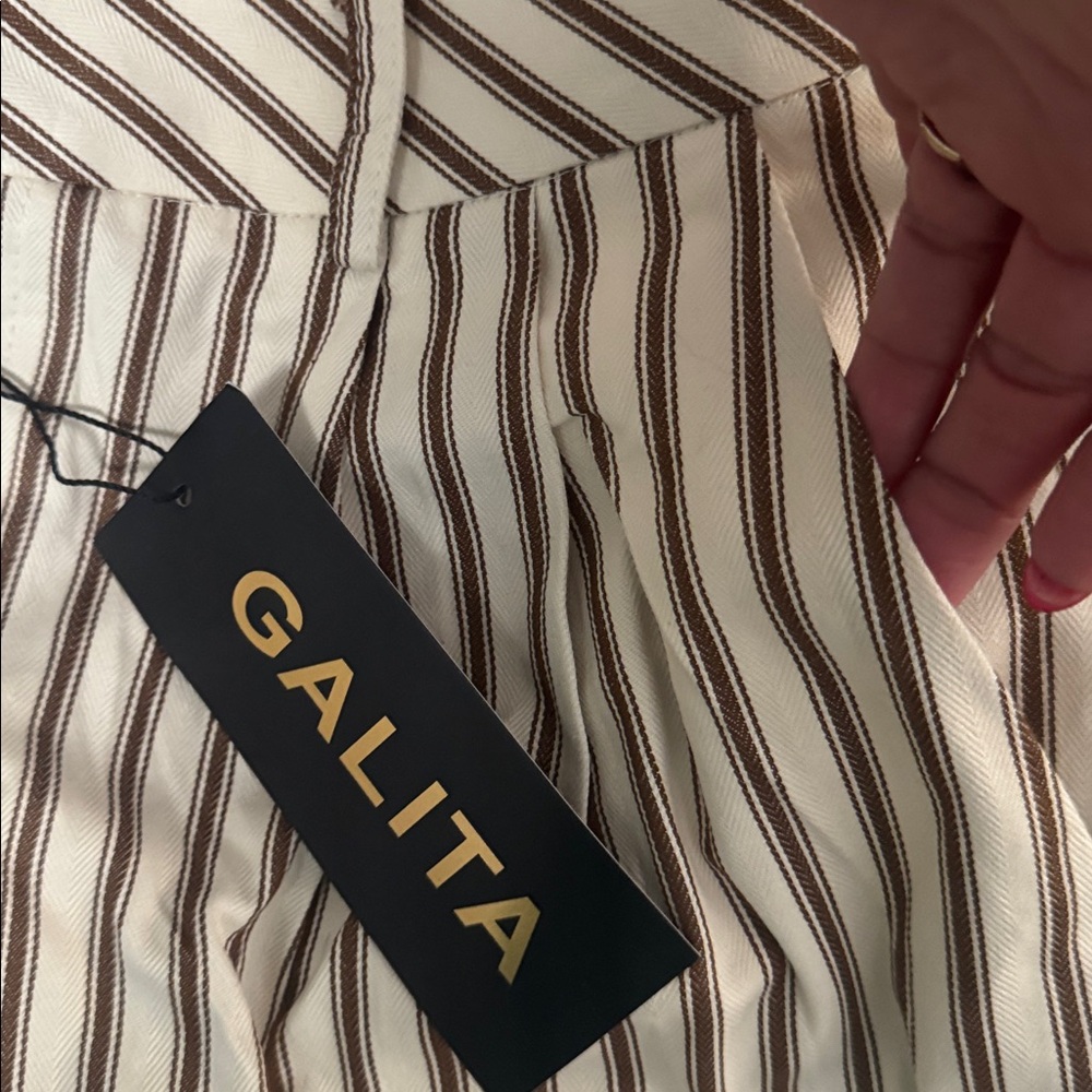 GALITA 🔥 2 Pc Flattering Stripes Stunning Tie Back Pant Suit  Boutique Size Med - Picture 10 of 12